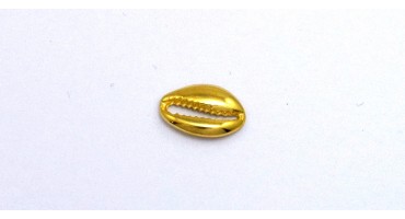 Μεταλλικο μοτίφ  κοχύλι 19 x 14 mm κατάλληλο και για βραχιόλι, σε επίχρυσο     τιμή ανα τεμάχιο