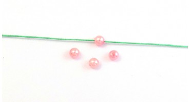 Στρογγυλή πέρλα 6mm σε ροζ χρώμα τιμη ανα σετ 5 τεμαχιων