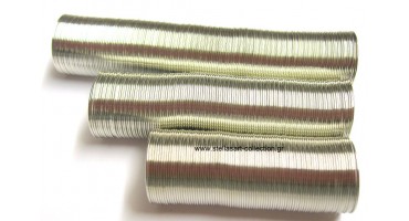 Δαχτυλίδι memory wire επάργυρο 0.6mm  -  διαμέτρου 2cm