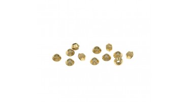 Ατσάλινη χάντρα ροδέλα κωνική 4x2,5mm και Φ1,6mm σε χρυσό, κατάλληλη για την κατασκευή κοσμημάτων-ανά τεμάχιο