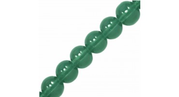 Γυάλινη χάντρα jade στρογγυλή 6mm σε πράσινο διάφανο χρώμα, κατάλληλη για την κατασκευή κοσμημάτων-τιμή ανά χάντρα