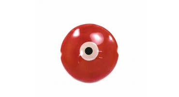 Κεραμική,στρογγυλή,χάντρα μάτι  σε κόκκινο χρώμα τιμή ανα τεμάχιο
