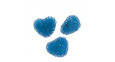 Χάντρα καρδιά shamballa "ζαχαρωτό" 20mm σε έντονο πετρόλ χρώμα, κατάλληλο για την κατασκευή κοσμημάτων-Τιμή ανά τεμάχιο