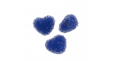 Χάντρα καρδιά shamballa "ζαχαρωτό" 20mm σε μπλε χρώμα, κατάλληλο για την κατασκευή κοσμημάτων-Τιμή ανά τεμάχιο