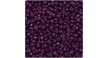 Γυάλινη χάντρα ροκάι No12 (~1,9mm) σε σκούρο μωβ χρώμα, κατάλληλη για την κατασκευή κοσμημάτων-τιμή ανά συσκευασία 20 γραμμ.