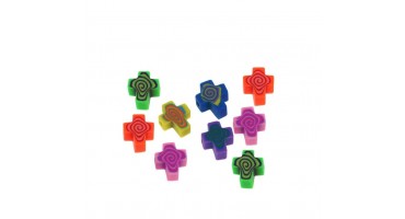 Χάντρα fimo σταυρός με swirl 10x12mm σε διάφορα χρώματα, κατάλληλος για την κατασκευή κοσμημάτων-ανά τεμάχιο