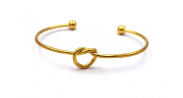 Βραχιόλι ορειχάλκινο κόμπος σε επίχρυσο-ανά τεμάχιο