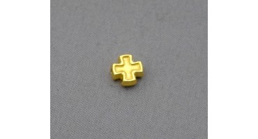 Μεταλλικός μικρός σταυρός περαστός κατάλληλος για μαρτυρικά,σε χρυσαφί-ανά τεμάχιο