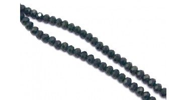 Ροδέλα κρύσταλλο ταγιέ 6mm σε σκούρο κυπαρισσί ματ-ανά σειρά(±94PCS)