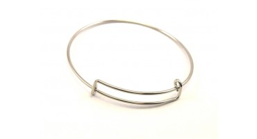 Βραχιόλι μεταλλικό που αυξομειώνει σε ασημί χρώμα-ανα τεμάχιο