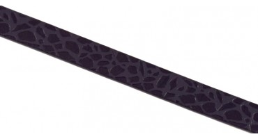 Πλακέ φυσικό δέρμα "giraffe" 10x2mm (animal print) σε μαύρο ανάγλυφο- ανα μισό μετρο