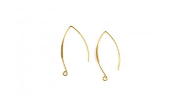 Μεγάλος μεταλλικός γάντζος σκουλαρικιού μπρονζέ μάτ -τιμή ανα ζευγάρι