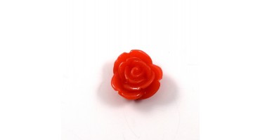 Χάντρα ακρυλική τριαντάφυλλο 14mm σε κόκκινο χρώμα-ανα τεμάχιο