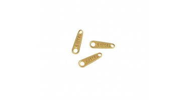 Ατσάλινο εξάρτημα ετικέτα "Stainless steel" δάκρυ 10mm σε χρυσό, κατάλληλο για την κατασκευή κοσμημάτων-ανά τεμάχιο