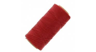 Κερωμένο κορδόνι Linhasita 0.75mm με ελαφρύ κέρωμα σε κόκκινο καδμίου χρώμα, ιδανικό για να φτιάξεις χειροποίητα κοσμήματα μακραμέ-ανά καρούλι(250m περίπου)