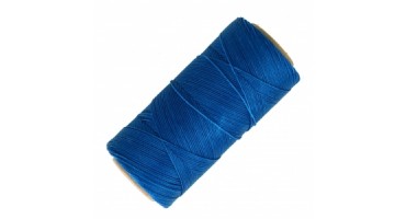 Κερωμένο κορδόνι Linhasita 0.75mm με ελαφρύ κέρωμα σε μπλε χρώμα, ιδανικό για να φτιάξεις χειροποίητα κοσμήματα μακραμέ-ανά καρούλι 250m(μέτρα)