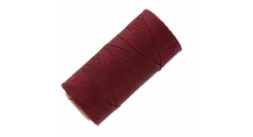 Κερωμένο κορδόνι Linhasita 0.75mm με ελαφρύ κέρωμα σε  χρώμα κόκκινο βουργουνδίας, ιδανικό για να φτιάξεις χειροποίητα κοσμήματα μακραμέ-ανά καρούλι(250m)