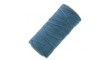 Κερωμένο κορδόνι Linhasita 0.75mm με ελαφρύ κέρωμα σε capri blue χρώμα, ιδανικό για να φτιάξεις χειροποίητα κοσμήματα μακραμέ-ανά καρούλι 250m(μέτρα)