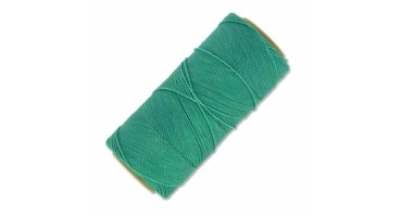 Κερωμένο κορδόνι Linhasita 1mm με ελαφρύ κέρωμα σε τυρκουάζ-πράσινο χρώμα, ιδανικό για να φτιάξεις κοσμήματα μακραμέ-ανά καρούλι 180m(μέτρα)