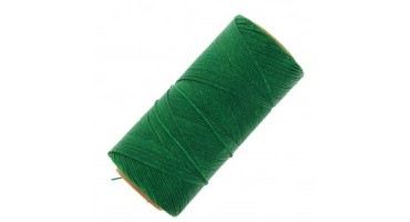 Κερωμένο κορδόνι Linhasita 1mm με ελαφρύ κέρωμα σε πράσινο χρώμα, ιδανικό για να φτιάξεις χειροποίητα κοσμήματα μακραμέ-ανά καρούλι(180m)