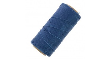 Κερωμένο κορδόνι Linhasita 1mm με ελαφρύ κέρωμα σε lapis blue χρώμα-ανά καρούλι 180m