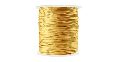 Κορδόνι σε χρυσό χρώμα 1mm κατάλληλο για πλεξιματα-μακραμέ. Τιμή ανα μέτροή ανα καρουλι