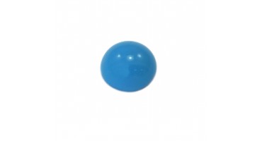Γυάλινη πέτρα ματ στρογγυλή καμπουσόν 14mm σε μπλε ανοιχτό -ανά τεμάχιο