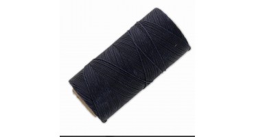 Κερωμένο κορδόνι Linhasita 0.75mm με ελαφρύ κέρωμα σε blue-black χρώμα, ιδανικό για να φτιάξεις χειροποίητα κοσμήματα μακραμέ-ανά καρούλι 250m(μέτρα)