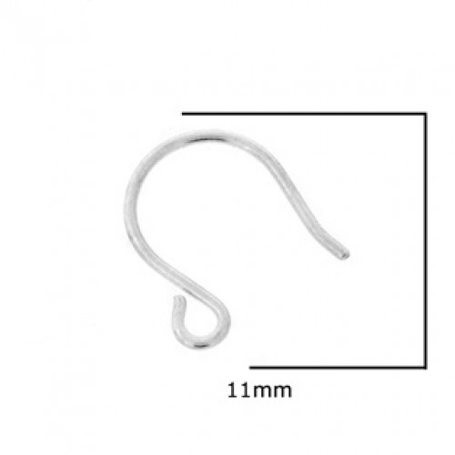 Γάτζος απλός μίνι ανοιχτός σκουλαρικιού από ασήμι 925- 11mm μάκρος     τιμή ανα ζευγάρι