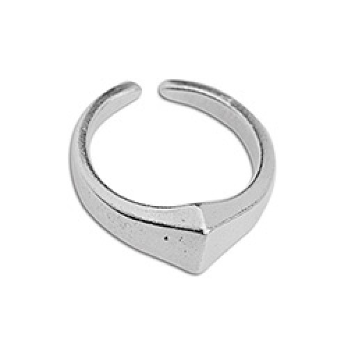 Δαχτυλίδι 7,2 x 20,5mm σε μέγεθος 17mm ασημί αντικέ-ανα τεμάχιο