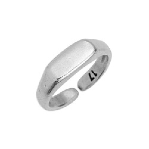 Δαχτυλίδι signet παραλληλόγραμμο μέγεθος 17mm σε ασημί αντικέ-ανα τεμάχιο