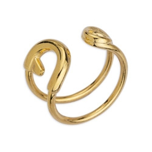 Μεταλλικό δαχτυλίδι 17mm παραμάνα 20 x 22mm επίχρυσο τιμή ανα τεμάχιο