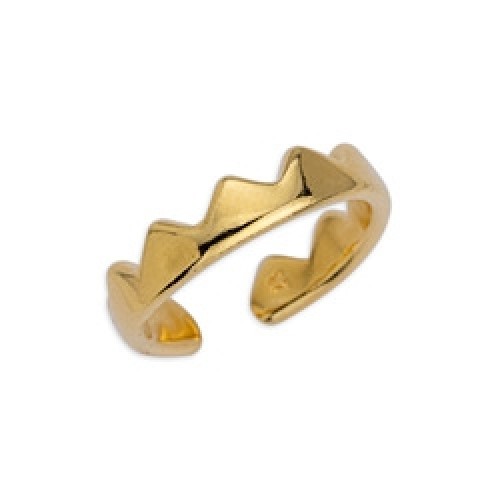 Δαχτυλίδι στέμμα,επίχρυσο-ανα τεμάχιο