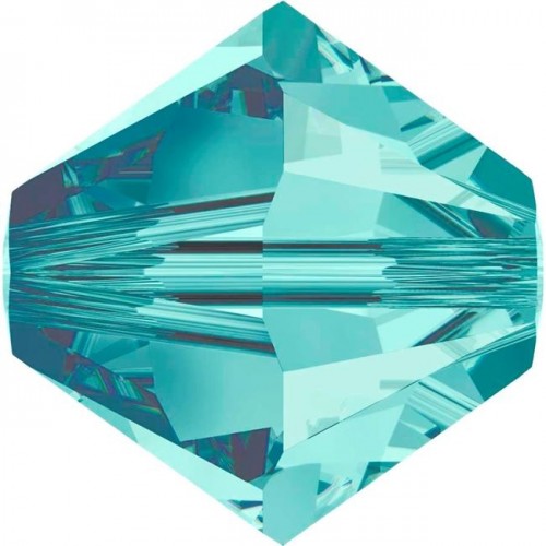 Χάνδρα Swarovski κωνική 6mm με τρύπα 1mm σε blue zircon χρώμα  Τιμή ανα τεμάχιο 