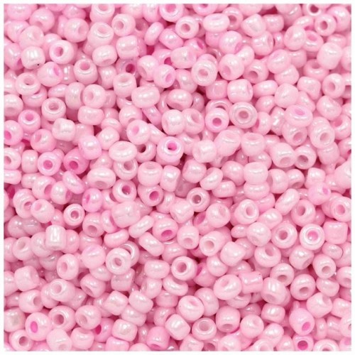 Χάντρες Ροκάι νούμερο 8  σε παστέλ ρόζ περλέ  χρώμα τιμή συσκευασίας 20 γραμμαρίων