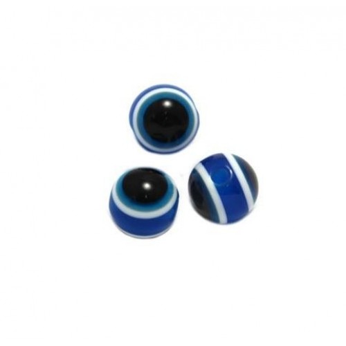 Μάτι χάντρα 6mm μπλε-ανα χάντρα