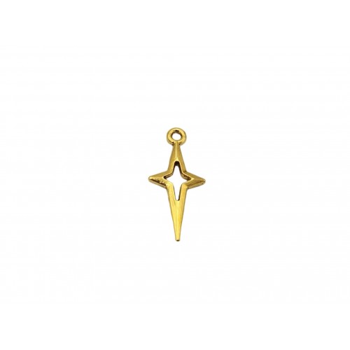 Μεταλλικός σταυρός αστέρι σε χρυσαφί, κατάλληλος για την κατασκευή κοσμημάτων και των μαρτυρικών σου-ανά τεμάχιο