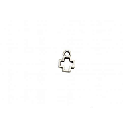 Μεταλλικός κρεμαστός σταυρός περίγραμμα σε ασημί, κατάλληλος για την κατασκευή των μαρτυρικών σου-ανά τεμάχιο