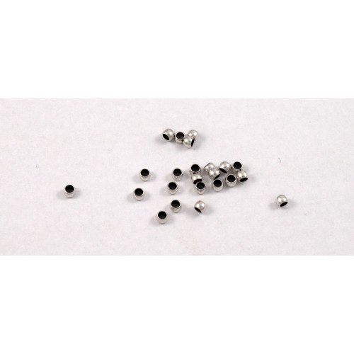Στοπάκια για κορδόνια μικρά 3mm (με τρύπα Ø2) σε ασημί, κατάλληλο για την κατασκευή κοσμημάτων-τιμή ανά συσκευασία 10τμχ