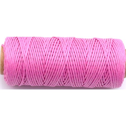 Κορδόνι σπάγγος λινάρι ημικερωμένο 1.5mm σε ροζ χρώμα     τιμή ανα μέτρο