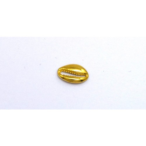 Μεταλλικο μοτίφ  κοχύλι 19 x 14 mm κατάλληλο και για βραχιόλι, σε επίχρυσο     τιμή ανα τεμάχιο