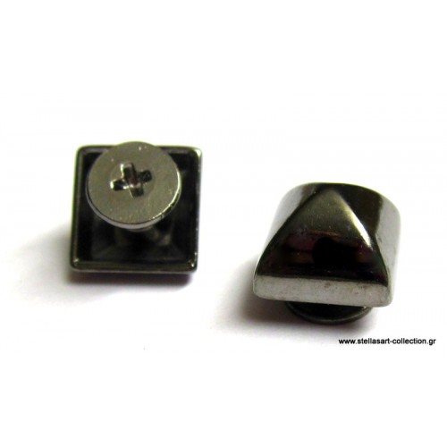 Μικρό τρουκ με βίδα απο κάτω 10mm σε τετράγωνο σχήμα σε ανθρακί     τιμη ανα τεμάχιο