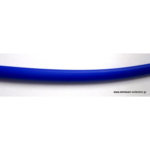 Χοντρό οβαλ καουτσούκ 10mm σε μπλε ρουα χρώμα-τιμή ανα μετρο