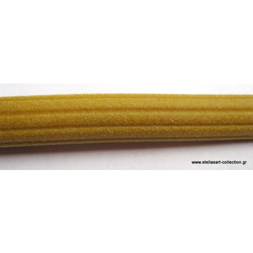 Χοντρό καουτσούκ κοτλέ 10x7mm σε μουσταρδί χρώμα-τιμή ανα μετρο