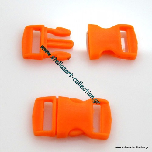 Πλαστικό κούμπωμα 10mm(μικρό) πορτοκαλί     τιμη ανα τεμάχιο