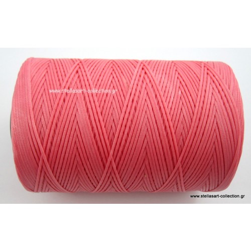 Κερωμένο κορδόνι σε baby pink χρώμα 1mm     Τιμή ανα μέτρο