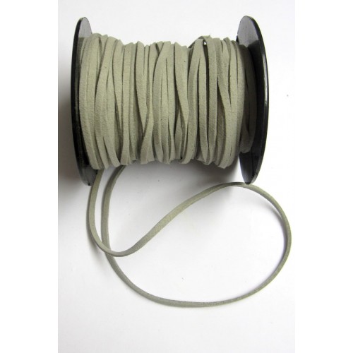 Κορδόνι σουέτ 3mm για την κατασκευή των κοσμημάτων και των μαρτυρικών σου, σε γκρι χρώμα-ανά μέτρο