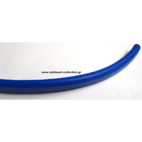 Χοντρό  δέρμα 10mm σε μπλε εντονο χρώμα για εντυπωσιακά βραχιόλια Η τιμή είναι ανα τεμάχιο(20cm)