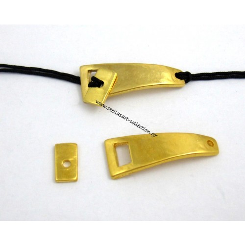 Διπλο κουμπωμα  ελαφρά Σφυρήλατο μακρόστενη μπάρα 12 x 33 mm αποτελουμενο απο   δύο μέρη σε επίχρυσο     τιμη ανα κουμπωμα(σετ 2 κομματια)