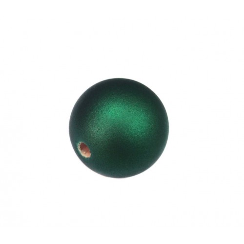 Μεγάλη ακρυλική στρογγυλή χάντρα 25mm και τρύπα Φ4mm σε πράσινο ματ χρώμα-ανά τεμάχιο